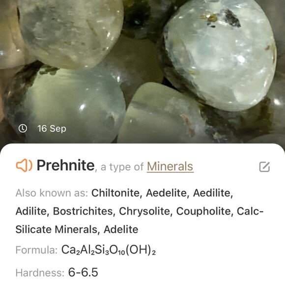 2/$20, Genuine Green Prehnite Pendant, Large Natural Tumbled Gemstone Pendant - Picture 12 of 13